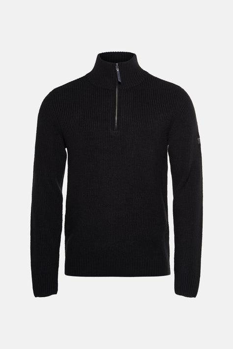 Pull col rond Noir - Petrol Industries®