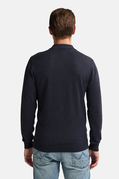 Pull met rolkraag - blauw