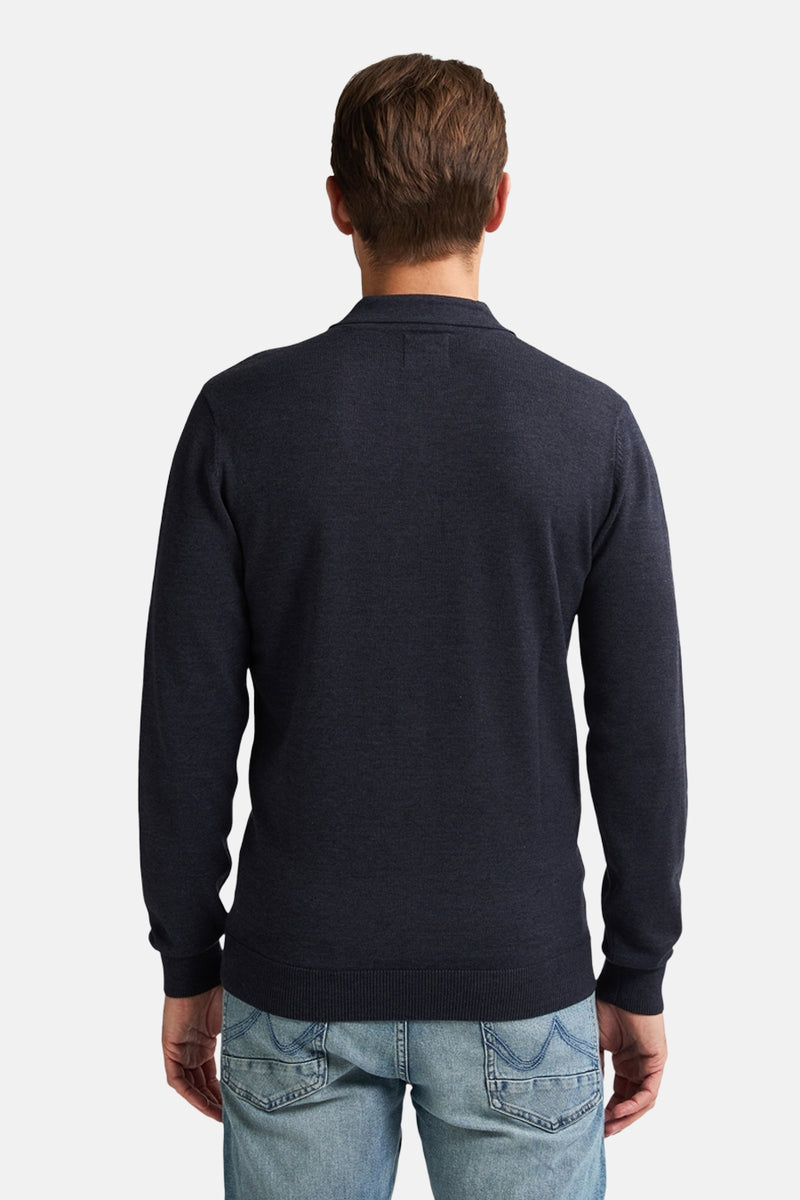 Pull met rolkraag - blauw