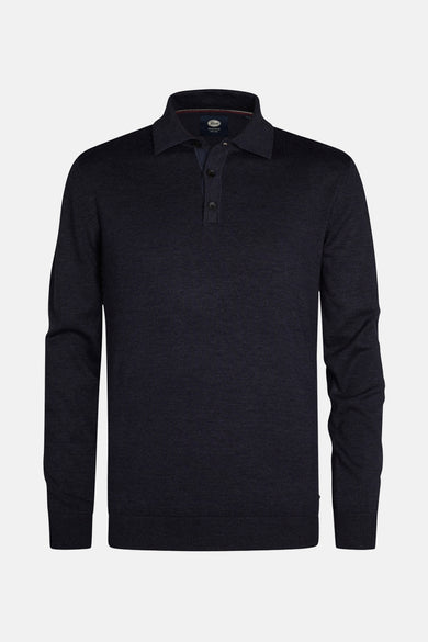 Pull met rolkraag - blauw