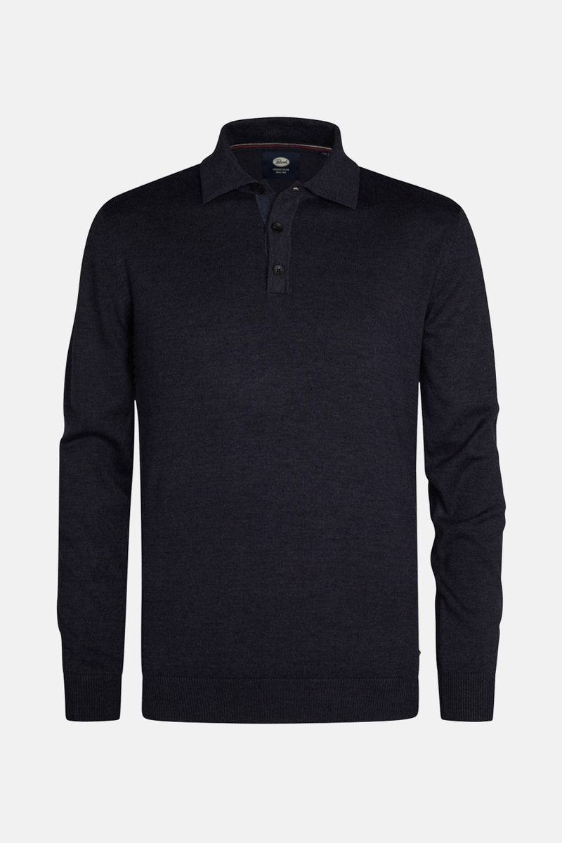 Pull met rolkraag - blauw