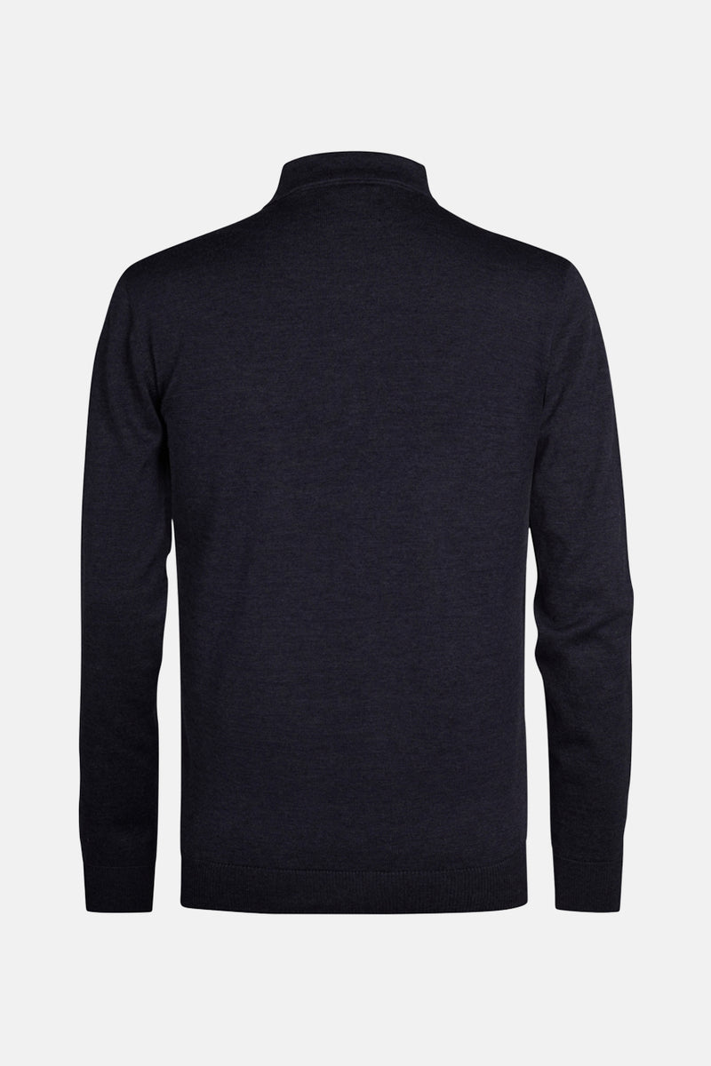 Pull met rolkraag - blauw