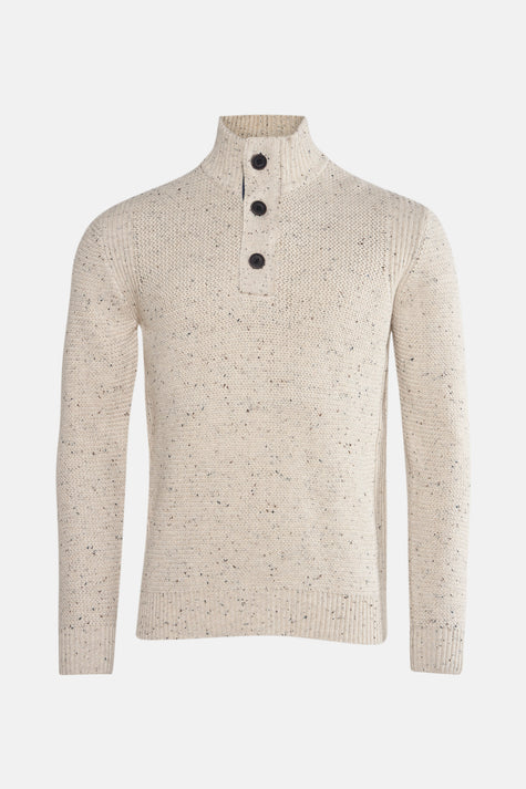 Pull met ronde hals - Ecru