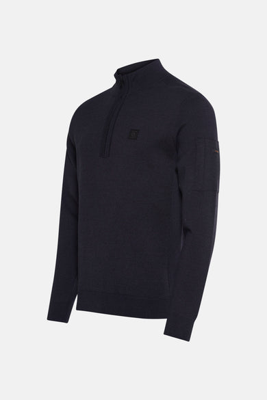 Pull met rolkraag - blauw