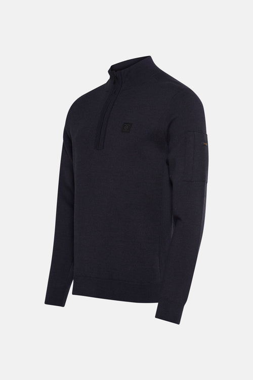 Pull met rolkraag - blauw