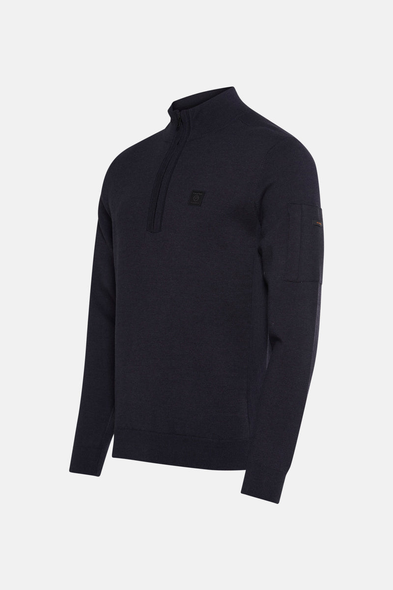 Pull met rolkraag - blauw