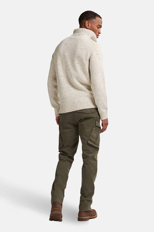 Pull met ronde hals - ecru