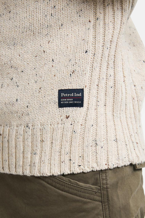 Pull met ronde hals - ecru