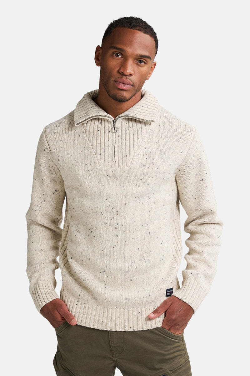 Pull met ronde hals - ecru