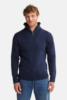 Pull col rond bleu - Petrol Industries®