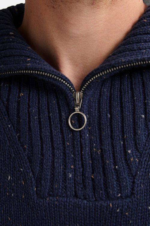 Pull col rond bleu - Petrol Industries®