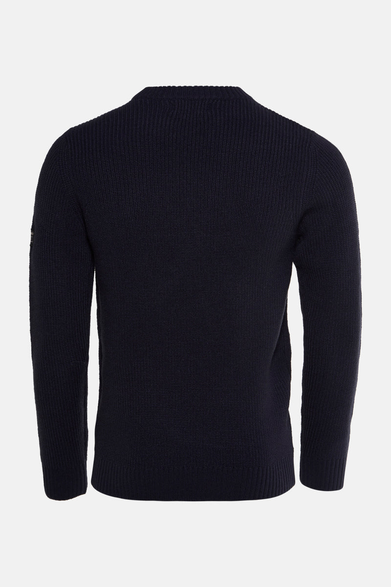 Pull met ronde hals - blauw