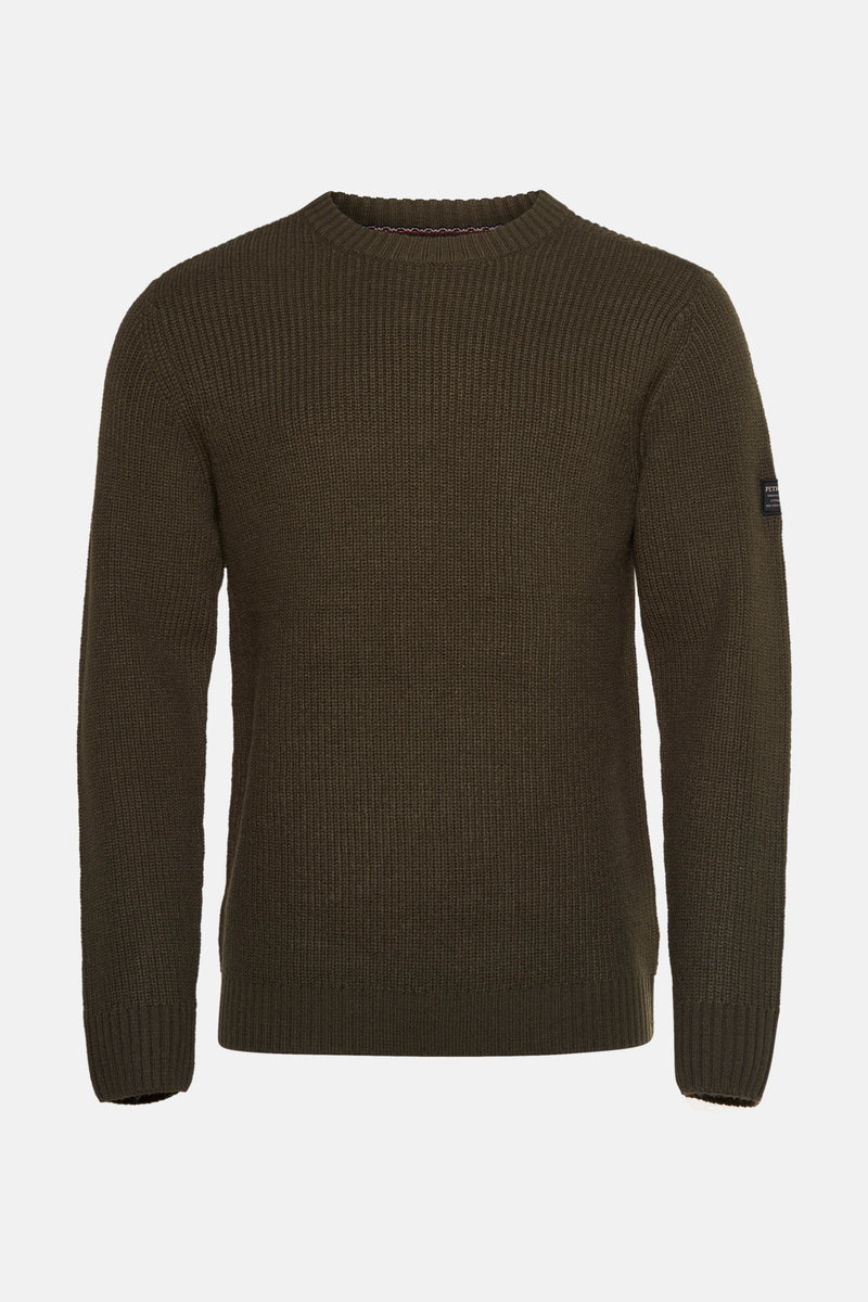 Pull col rond Vert - Petrol Industries®