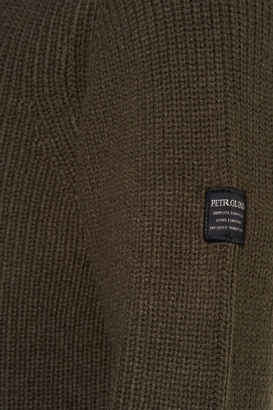 Pull met ronde hals - Kaki