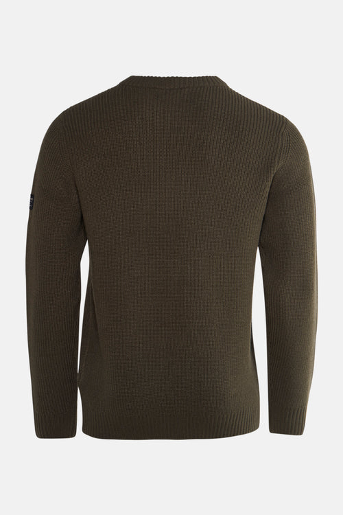 Pull met ronde hals - Kaki