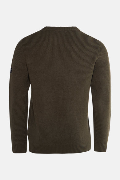 Pull met ronde hals - Kaki