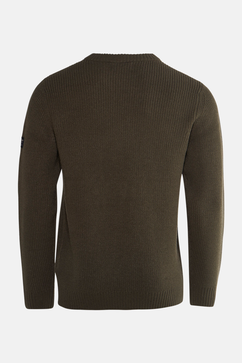 Pull met ronde hals - Kaki