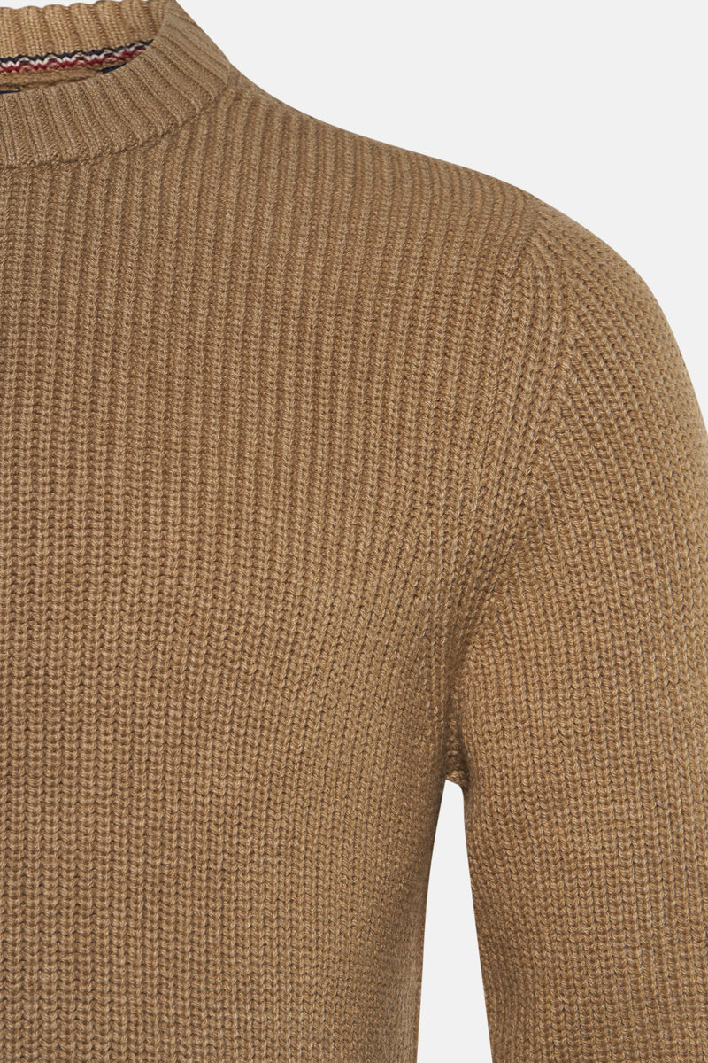 Pull met ronde hals - Beige