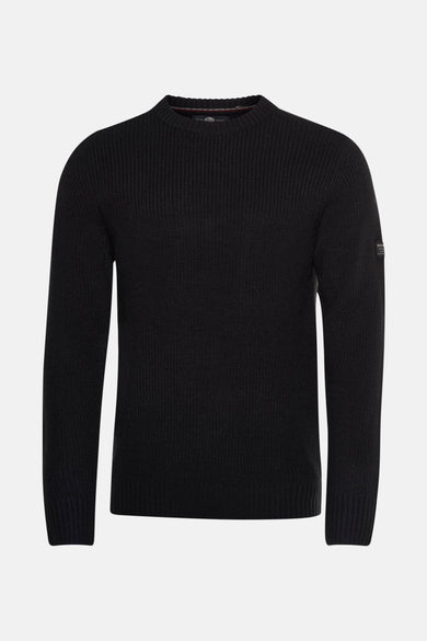 Pull met ronde hals - zwart