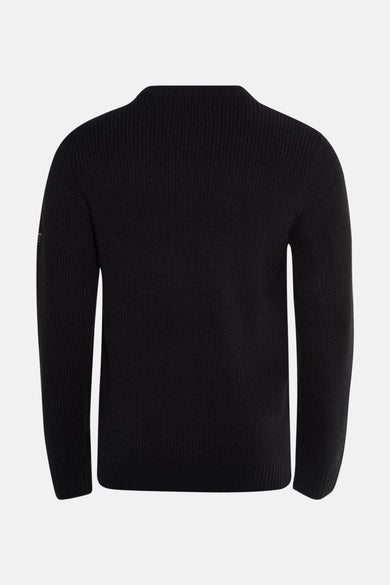 Pull met ronde hals - zwart