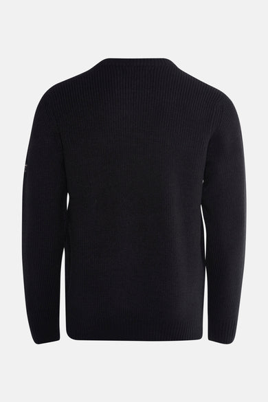 Pull met ronde hals - zwart