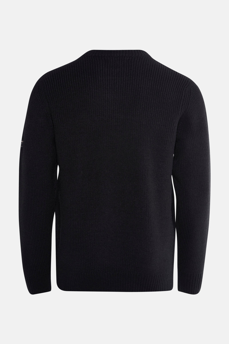 Pull met ronde hals - zwart