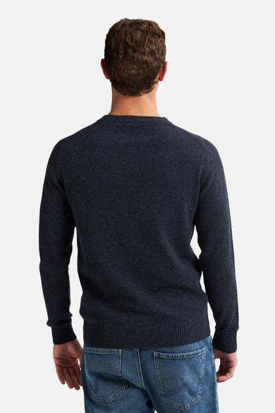 Pull met ronde hals - blauw