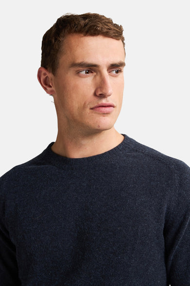 Pull met ronde hals - blauw