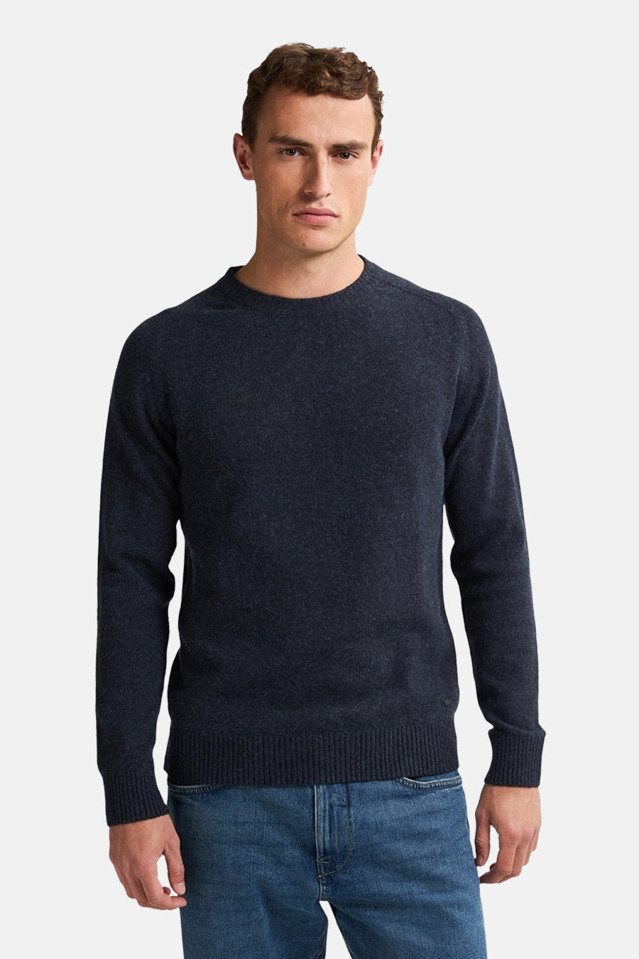 Pull met ronde hals - blauw