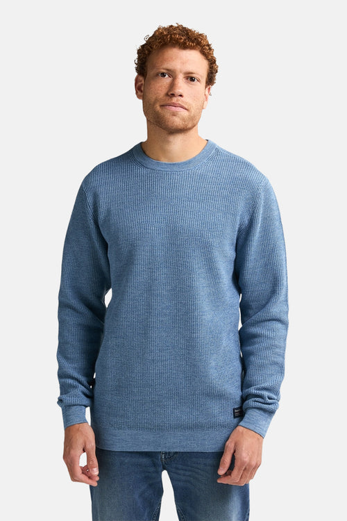 Pull met ronde hals - blauw