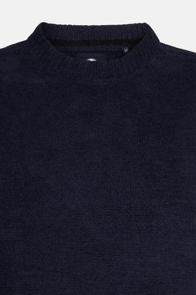 Ronde hals trui blauw van Petrol Industries®, in textuurgebreid.