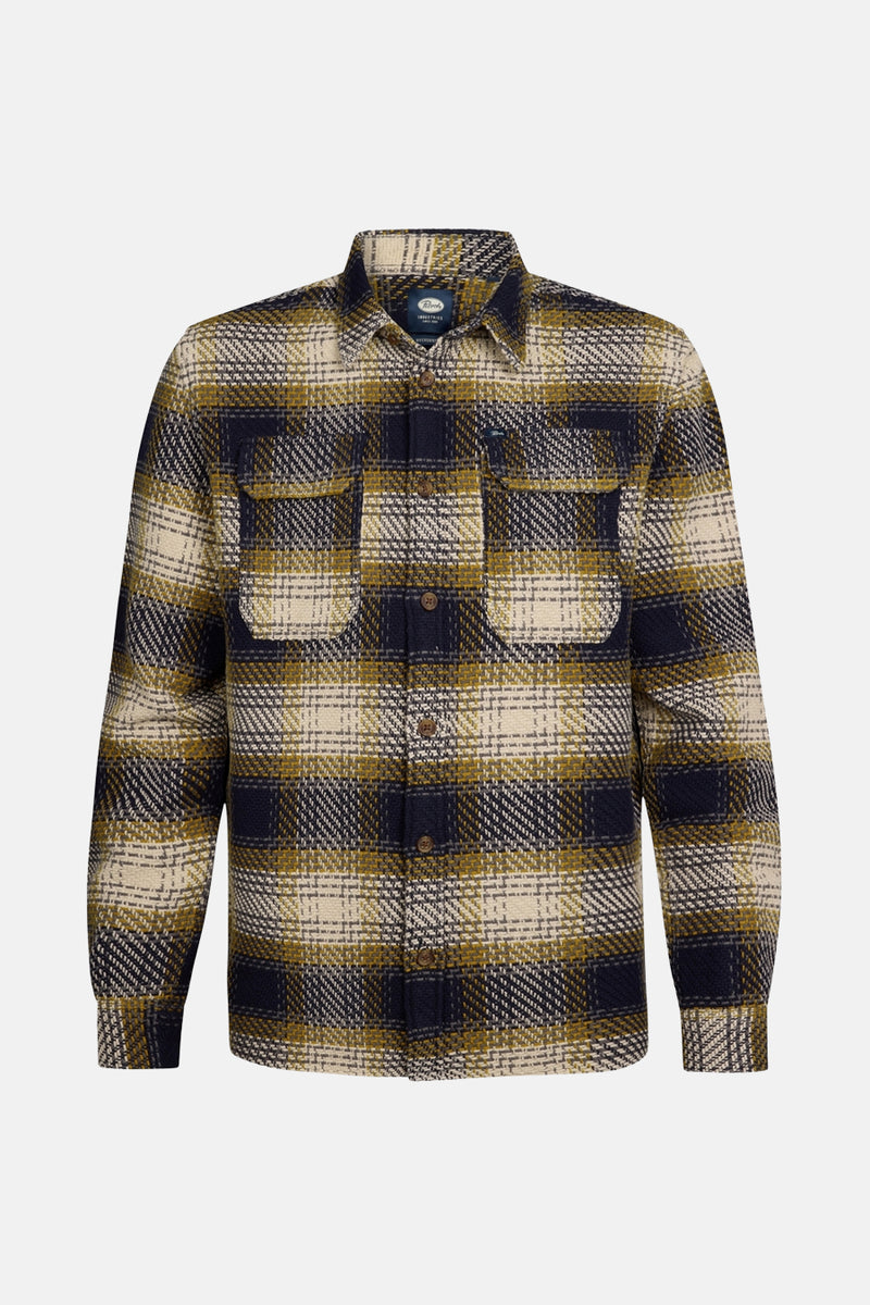 Men Shirt Long Sleeve Check