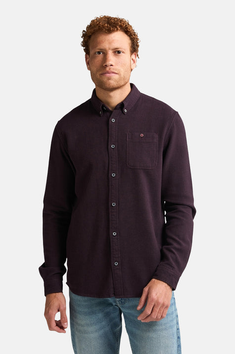 Chemise à manches longues - bordeaux