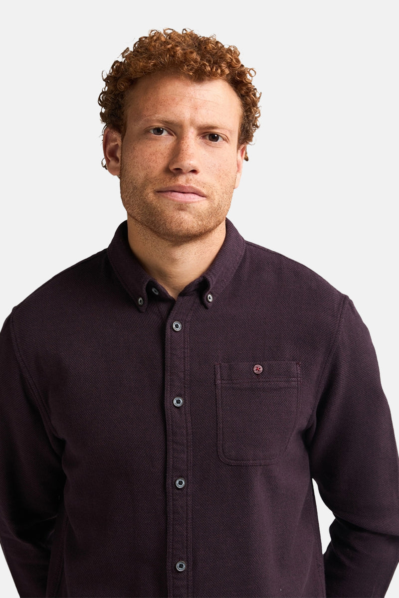 Hemd met lange mouwen - bordeaux