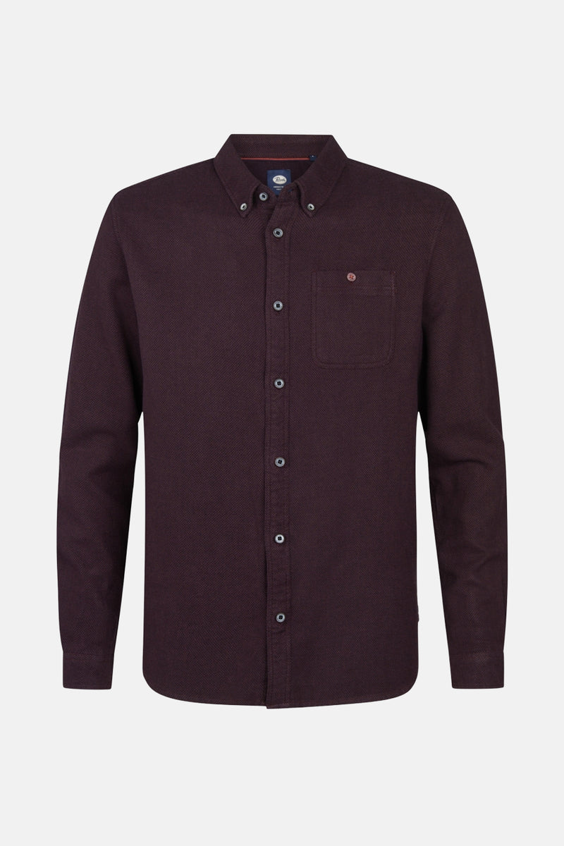 Hemd met lange mouwen - bordeaux