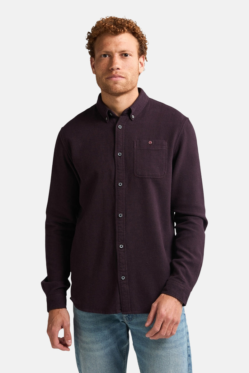 Hemd met lange mouwen - bordeaux