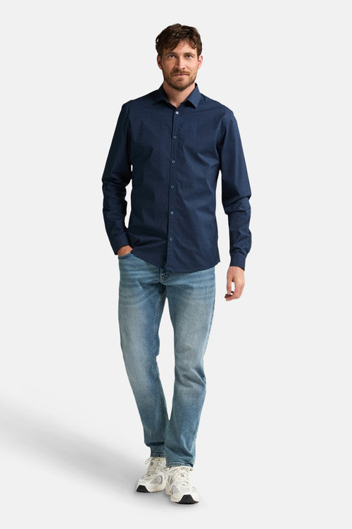 Hemd met lange mouwen - blauw