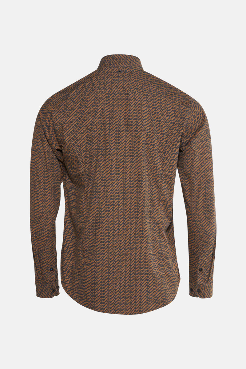 Hemd met lange mouwen - Bruin