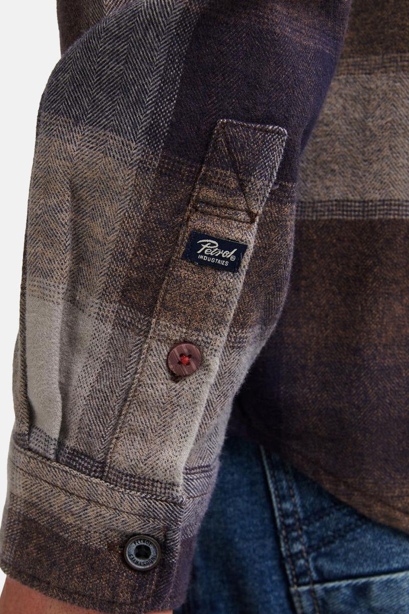 Men Shirt Long Sleeve Check