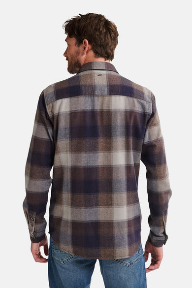 Men Shirt Long Sleeve Check
