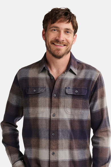 Men Shirt Long Sleeve Check