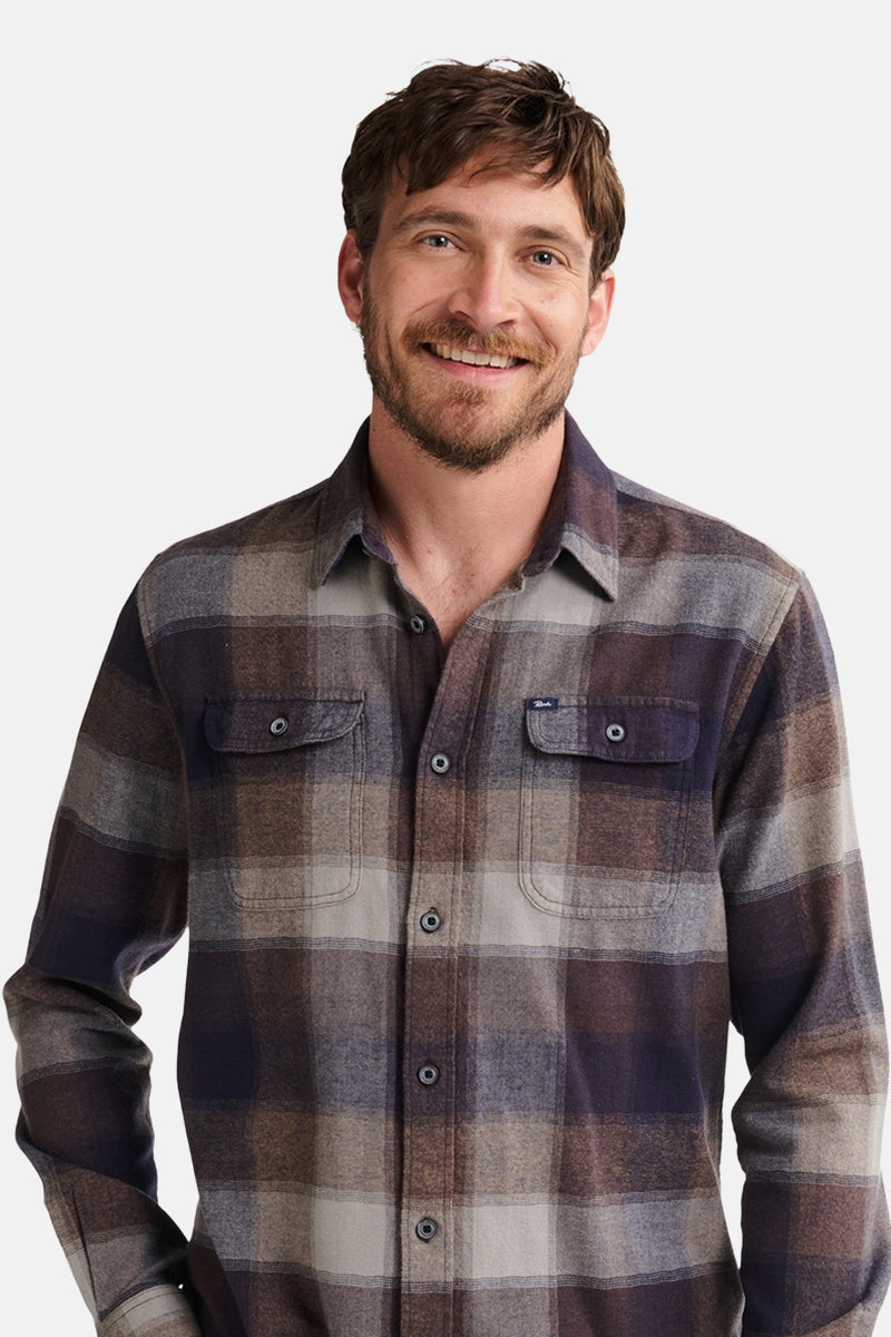 Men Shirt Long Sleeve Check