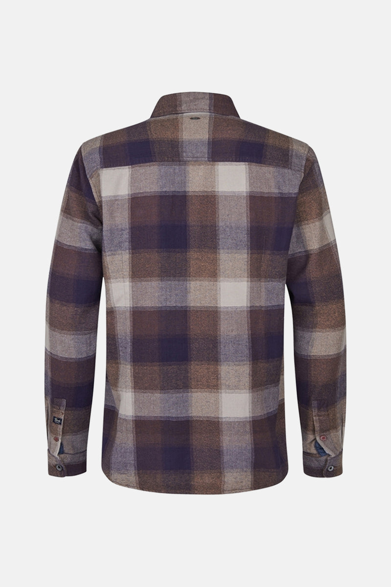 Men Shirt Long Sleeve Check