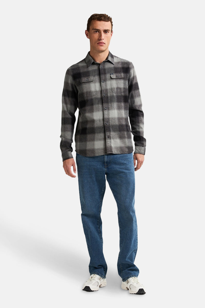 Men Shirt Long Sleeve Check