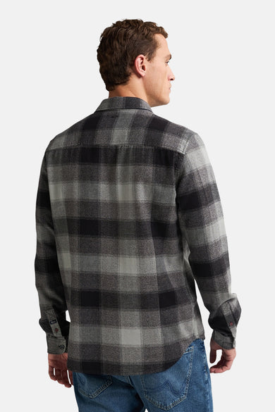 Men Shirt Long Sleeve Check