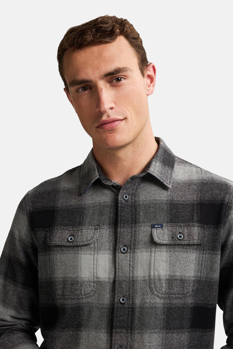 Men Shirt Long Sleeve Check