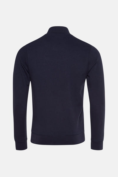Gilet bleu marine de Petrol Industries, vue arrière, avec col montant et manches longues.