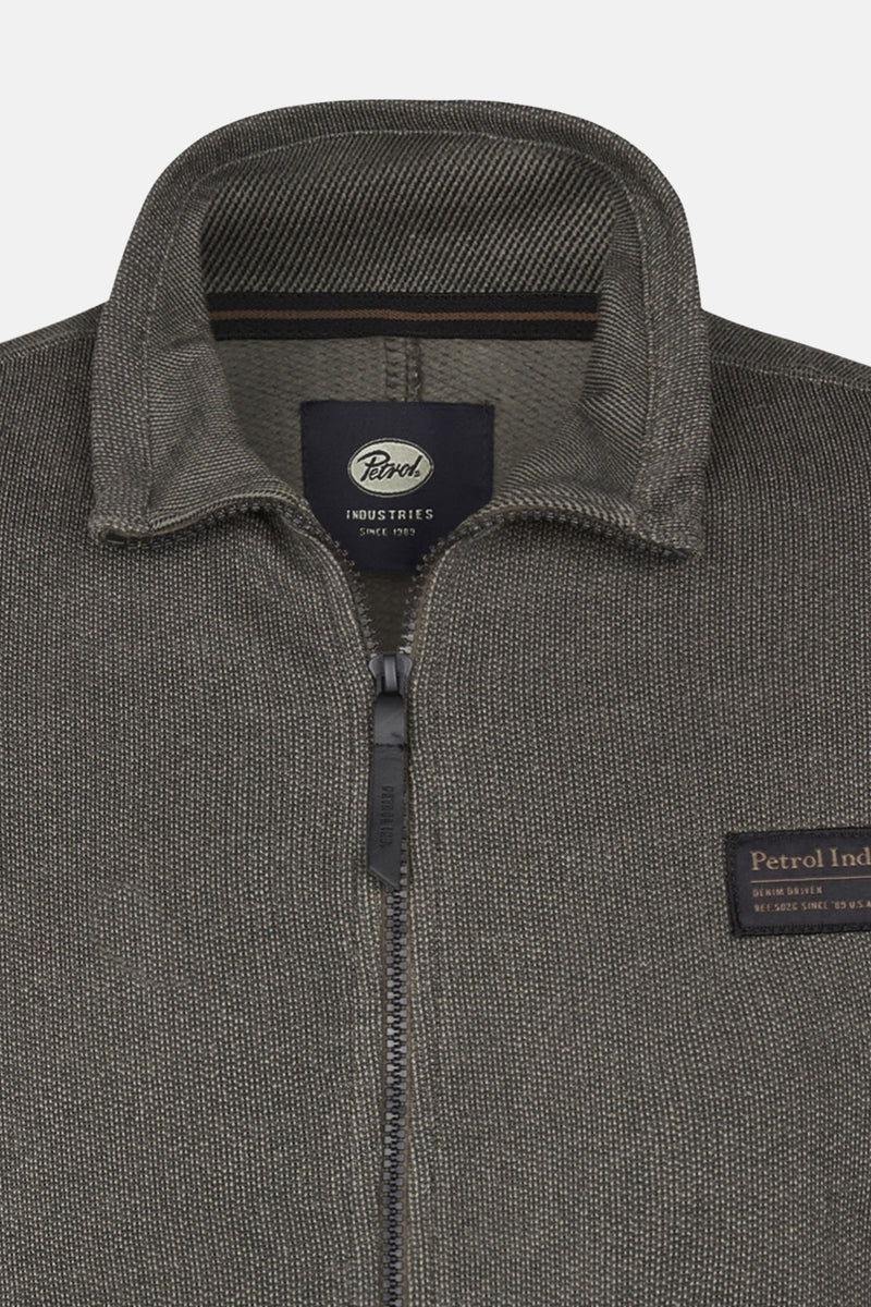 Men Sweater Collar Zip