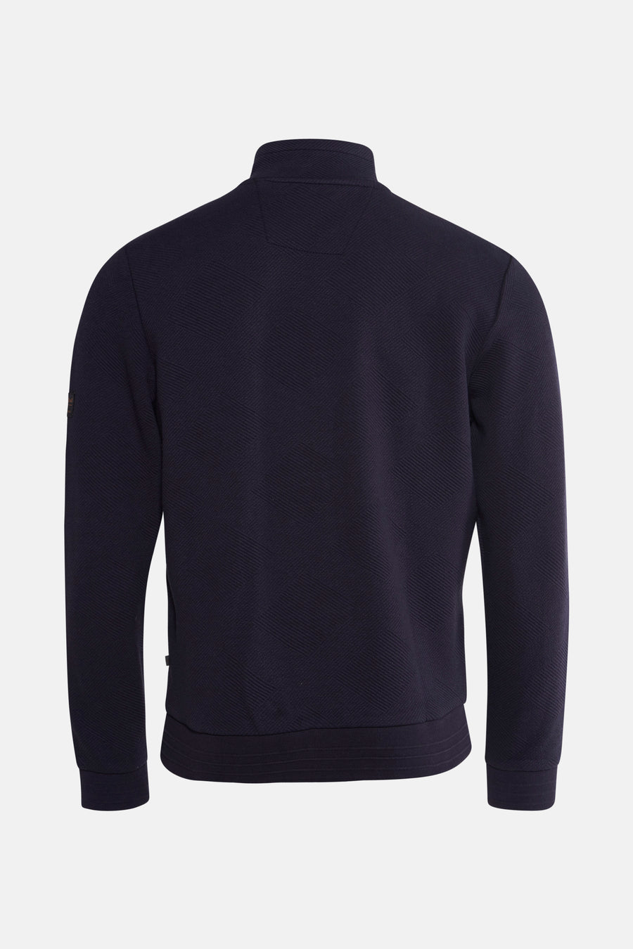 Blauwe bodywarmer van Petrol Industries®, met een all-over textuurpatroon in visgraatmotief.