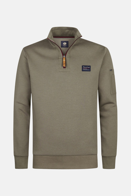 Men Sweater Collar Zip